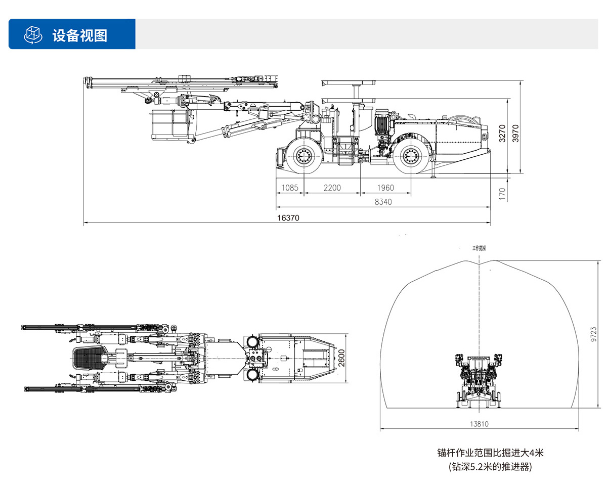 雙臂（液壓）鑿巖臺車(chē)設備視圖